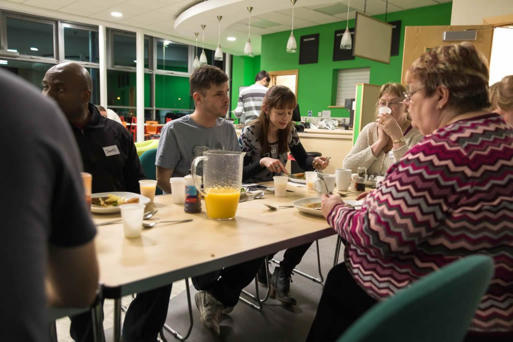 People Eating Chatting